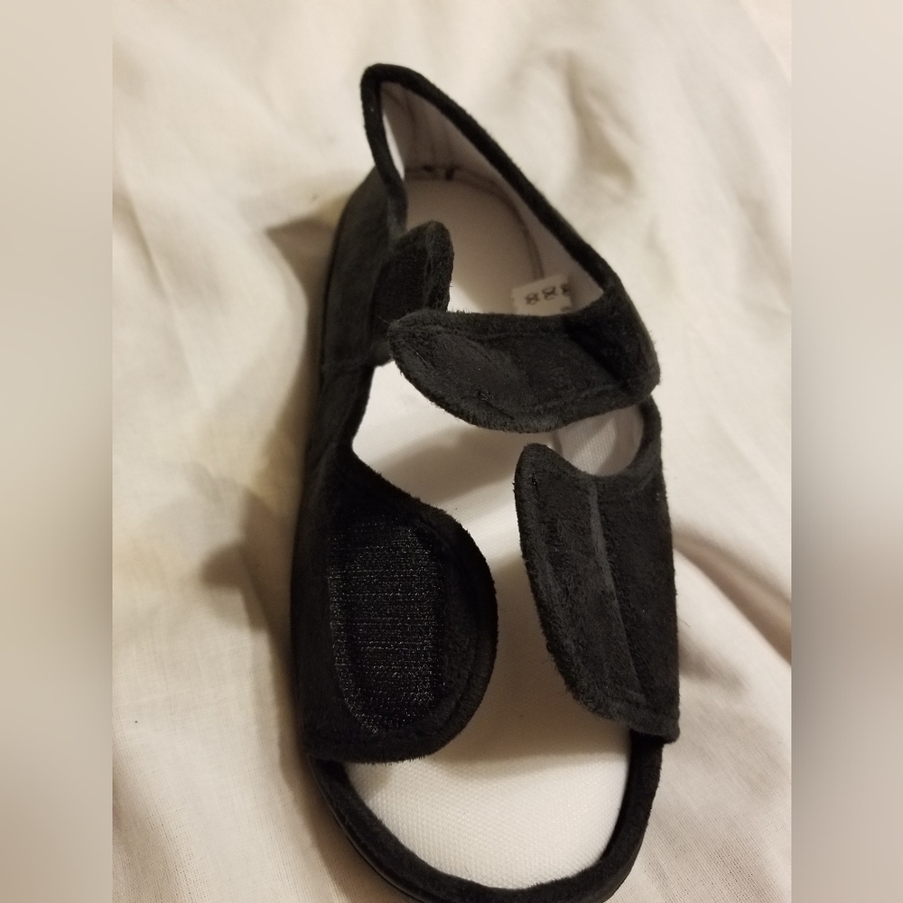 Adjustable memory foam slippers surgical medical comfort - Picture 5 of 7